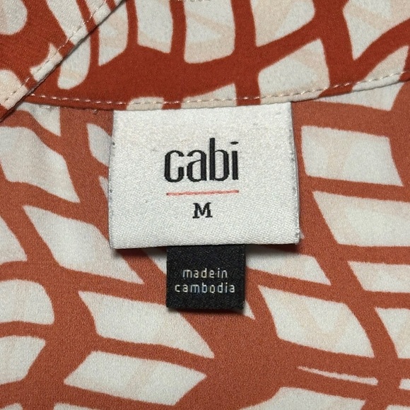 Cabo Sleeveless Twisting Patterned V-Neck Women's Top, Size M - Picture 3 of 5